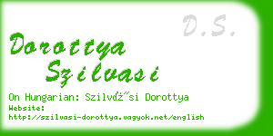 dorottya szilvasi business card